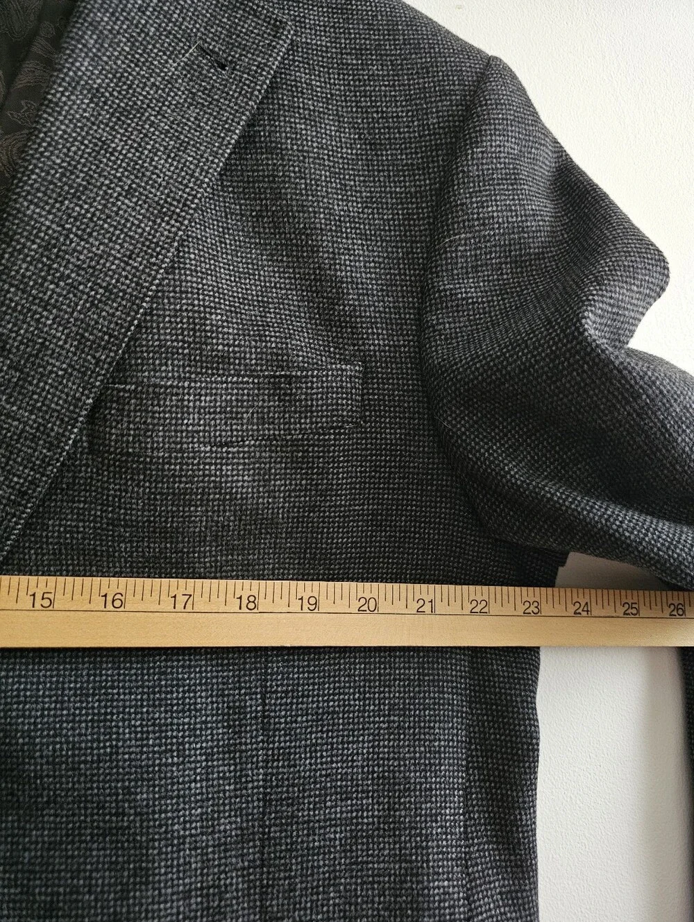 Jack Victor Collection 43L Ivanwood Sport Coat Wool Silk Cashmere Gray Blazer